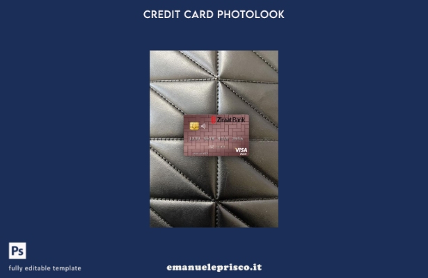 modello frontale photolook per carta di debito visto Uzbekistan Ziraat Bank in s